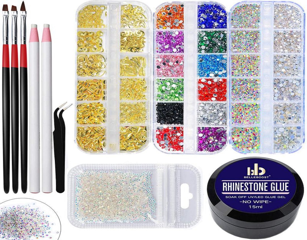 Makartt Nail Rhinestone Glue Gel, Upgrade Gel Nail Glue with Brush & Pen  Tip Super Strong Adhesive Precise for Nail Charms Crystals Rhinestones  Beads