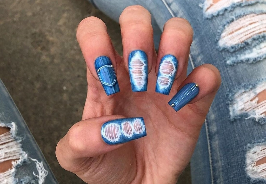 Denim Nail Art Ideas
