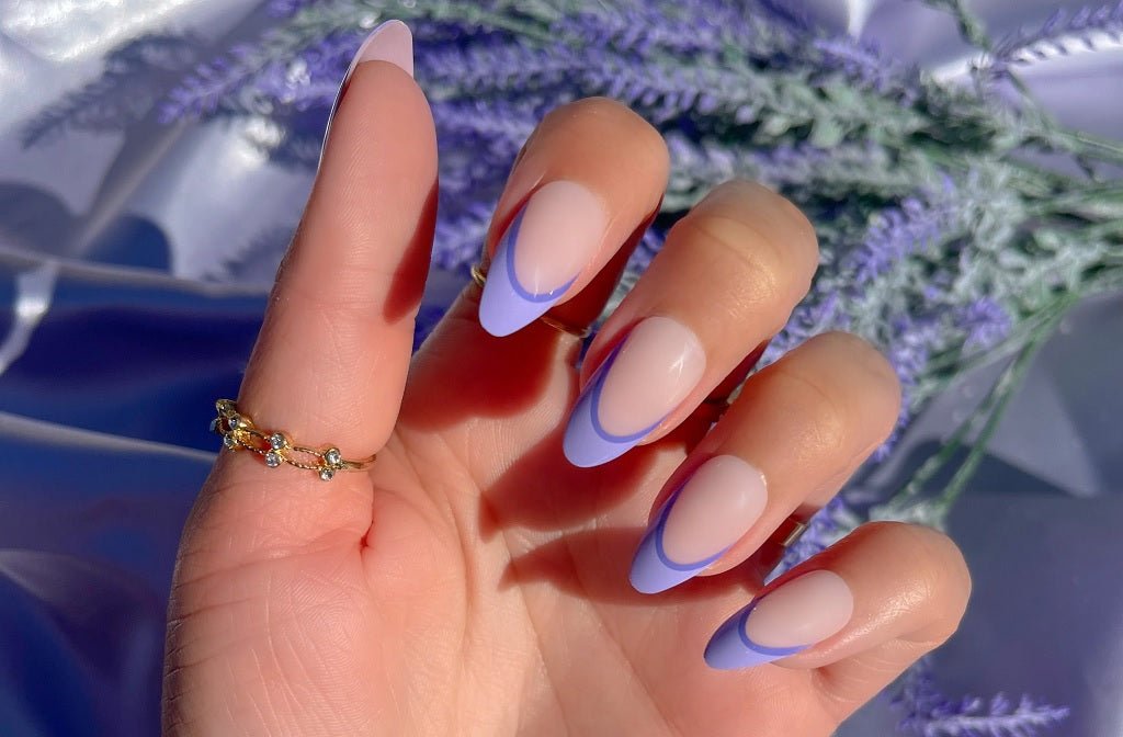 Coolest Ways to Wear Purple French Tip Nails - DTK Nail Supply