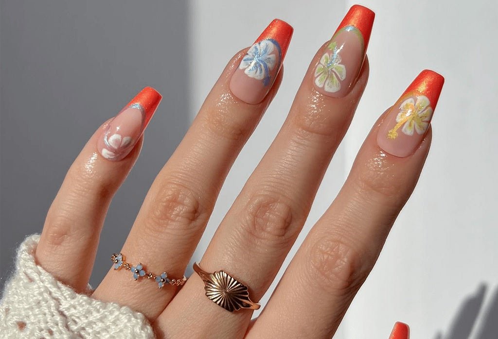 Hibiscus Flower Nails: Feel the Allure of the Islands on Your Fingertips - DTK Nail Supply