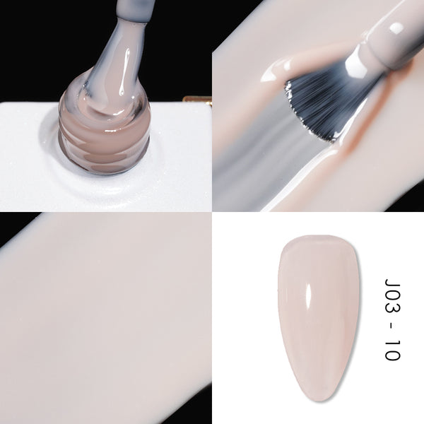 Jelly Gel Polish Colors - Lavis J03-10 - Bare With Me Collection by LAVIS NAILS sold by DTK Nail Supply