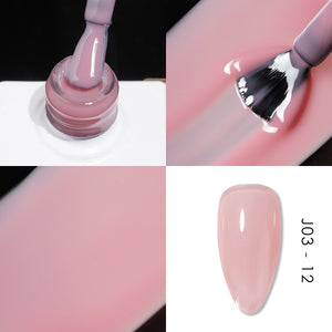 Jelly Gel Polish Colors - Lavis J03-12 - Bare With Me Collection by LAVIS NAILS sold by DTK Nail Supply