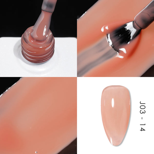 Jelly Gel Polish Colors - Lavis J03-14 - Bare With Me Collection by LAVIS NAILS sold by DTK Nail Supply