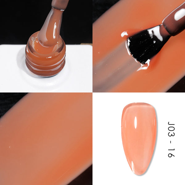 Jelly Gel Polish Colors - Lavis J03-16 - Bare With Me Collection by LAVIS NAILS sold by DTK Nail Supply