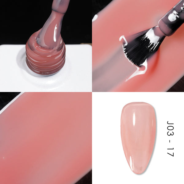 Jelly Gel Polish Colors - Lavis J03-17 - Bare With Me Collection by LAVIS NAILS sold by DTK Nail Supply