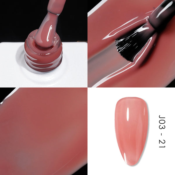 Jelly Gel Polish Colors - Lavis J03-21 - Bare With Me Collection by LAVIS NAILS sold by DTK Nail Supply