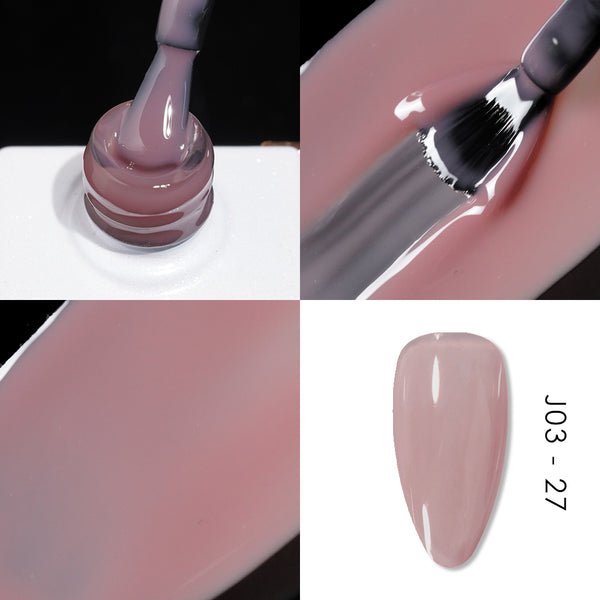 Jelly Gel Polish Colors - Lavis J03-27 - Bare With Me Collection by LAVIS NAILS sold by DTK Nail Supply