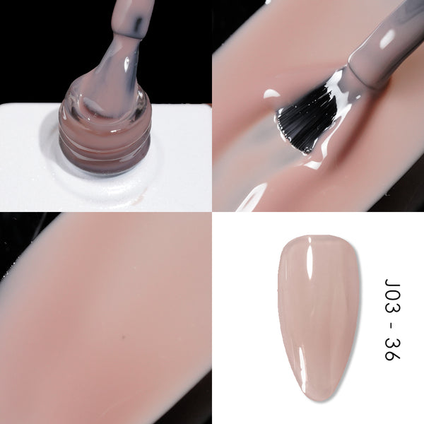 Jelly Gel Polish Colors - Lavis J03-36 - Bare With Me Collection by LAVIS NAILS sold by DTK Nail Supply