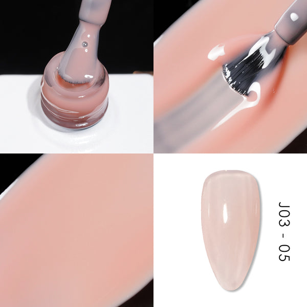 Jelly Gel Polish Colors - Lavis J03-05 - Bare With Me Collection by LAVIS NAILS sold by DTK Nail Supply