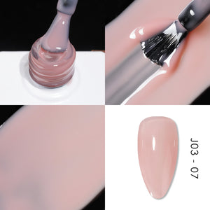 Jelly Gel Polish Colors - Lavis J03-07 - Bare With Me Collection by LAVIS NAILS sold by DTK Nail Supply