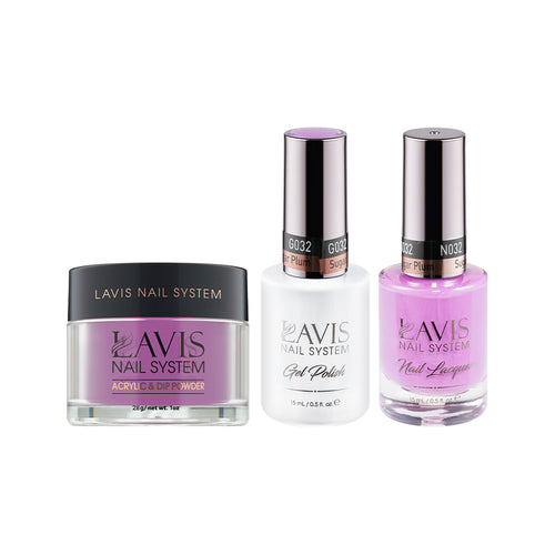 LAVIS 3 in 1 - 032 Sugar Plum - Acrylic & Dip Powder, Gel & Lacquer by LAVIS NAILS sold by DTK Nail Supply