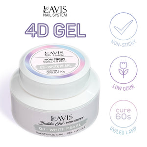 LAVIS Builder Gel Jar Non Sticky - 03 Pearl White 15g