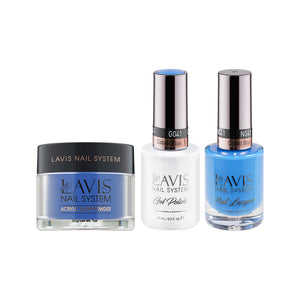 LAVIS 3 in 1 - 041 Cobalt Blue - Acrylic & Dip Powder, Gel & Lacquer by LAVIS NAILS sold by DTK Nail Supply
