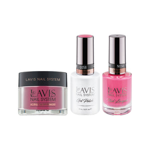 LAVIS 3 in 1 - 058 Grace - Acrylic & Dip Powder, Gel & Lacquer by LAVIS NAILS sold by DTK Nail Supply