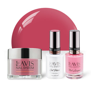 LAVIS 3 in 1 - 062 Bubblegum Me - Acrylic & Dip Powder, Gel & Lacquer by LAVIS NAILS sold by DTK Nail Supply