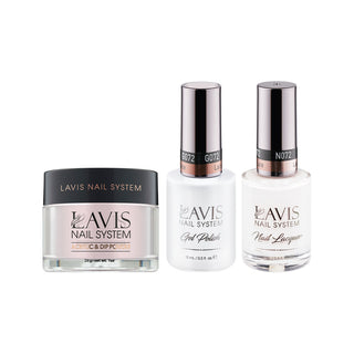  LAVIS 3 in 1 - 072 Lace - Acrylic & Dip Powder, Gel & Lacquer by LAVIS NAILS sold by DTK Nail Supply