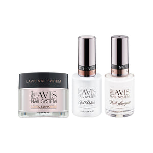 LAVIS 3 in 1 - 072 Lace - Acrylic & Dip Powder, Gel & Lacquer by LAVIS NAILS sold by DTK Nail Supply