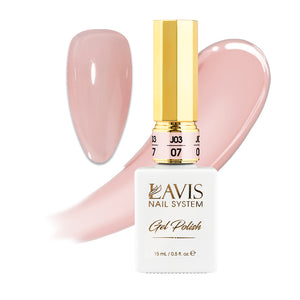Jelly Gel Polish Colors - Lavis J03-07 - Bare With Me Collection by LAVIS NAILS sold by DTK Nail Supply