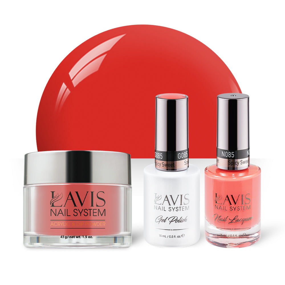 LAVIS 3 in 1 - 085 Spicy Sweet - Acrylic & Dip Powder, Gel & Lacquer by LAVIS NAILS sold by DTK Nail Supply