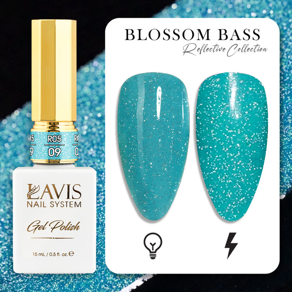 LAVIS Reflective R05 - 09 - Gel Polish 0.5 oz - Blossom Bass Reflective Collection by LAVIS NAILS sold by DTK Nail Supply