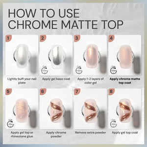 LAVIS Chrome Matte Top - 0.5 oz (New)