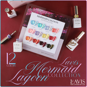 LAVIS MM02 - Gel Polish 0.5oz - Mermaid Lagoon Glitter Collection by LAVIS NAILS sold by DTK Nail Supply