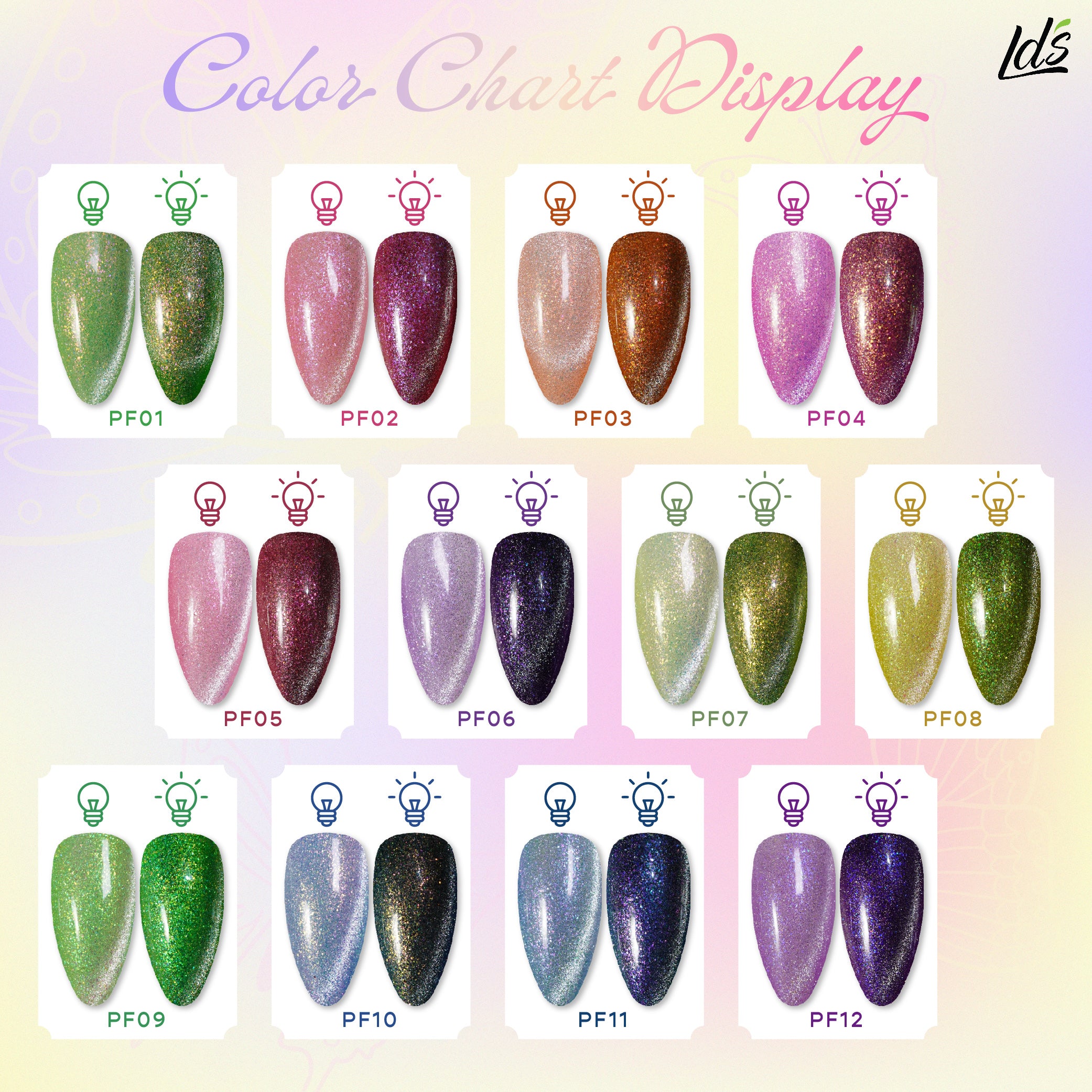 LDS PF05 - Pastel Fairy Cat Eye Gel Collection by LDS sold by DTK Nail Supply