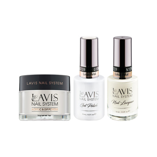 LAVIS 3 in 1 - 109 Lotus Petal - Acrylic & Dip Powder, Gel & Lacquer by LAVIS NAILS sold by DTK Nail Supply