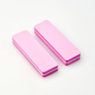 2Pcs Pink Nail Polish Sanding Buffer Strips Nail Double-sided