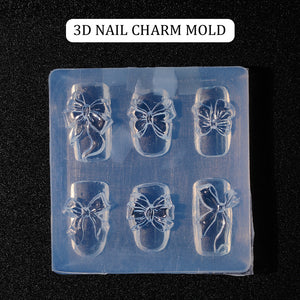 3D Nail Charm Mold 2 - Styled Bows by OTHER sold by DTK Nail Supply