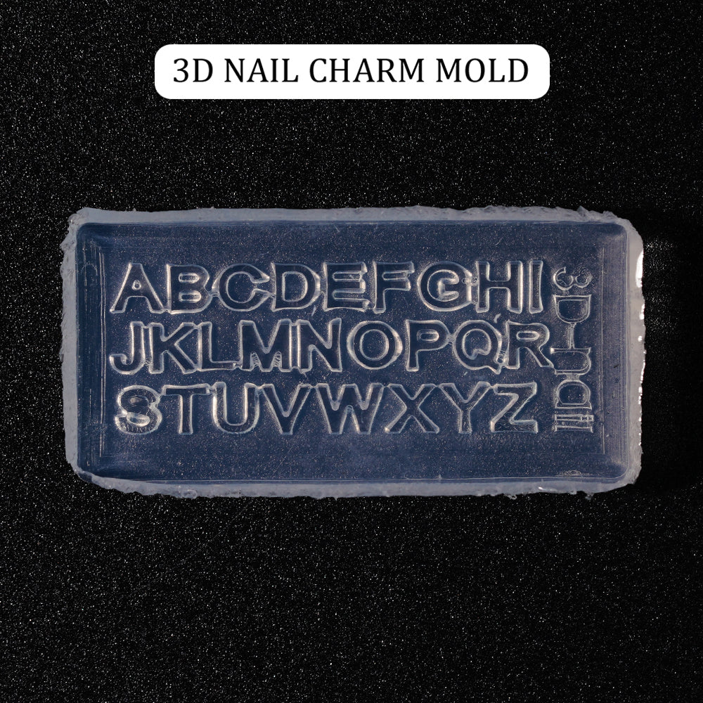 3D Nail Charm Mold 6 - Alphabet by OTHER sold by DTK Nail Supply