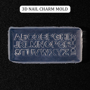 3D Nail Charm Mold 6 - Alphabet by OTHER sold by DTK Nail Supply