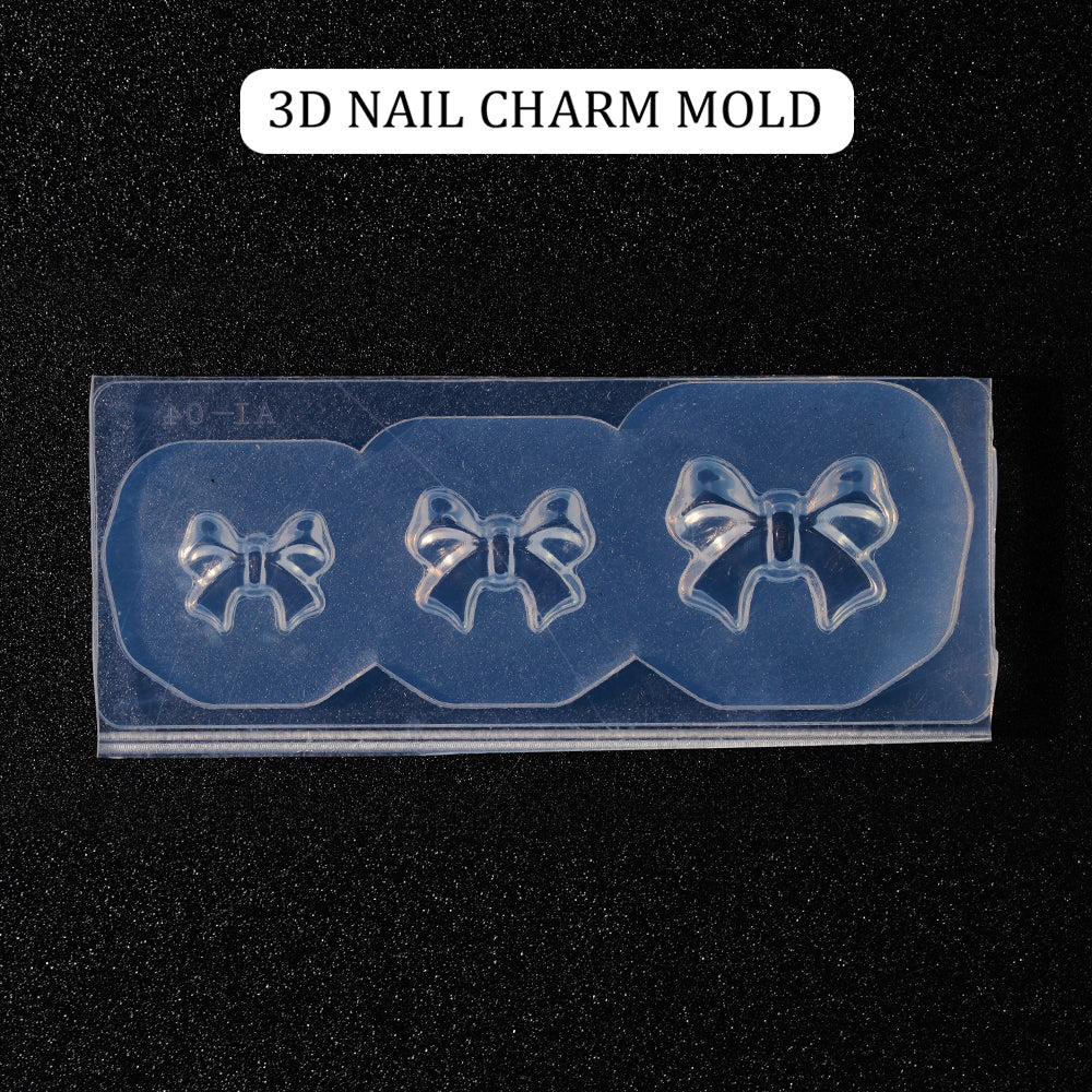 3D Nail Charm Mold 3 - 3 Bows by OTHER sold by DTK Nail Supply