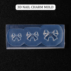 3D Nail Charm Mold 3 - 3 Bows by OTHER sold by DTK Nail Supply
