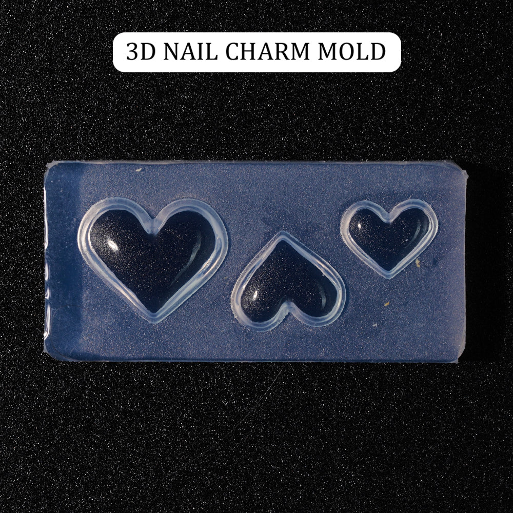 3D Nail Charm Mold 7 - Hearts by OTHER sold by DTK Nail Supply