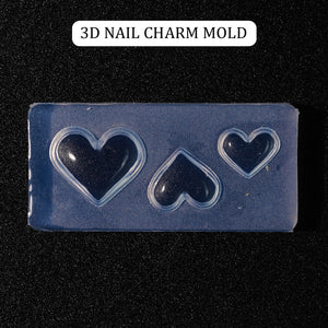 3D Nail Charm Mold 7 - Hearts by OTHER sold by DTK Nail Supply