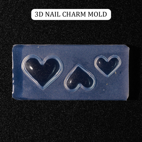 3D Nail Charm Mold 7 - Hearts by OTHER sold by DTK Nail Supply