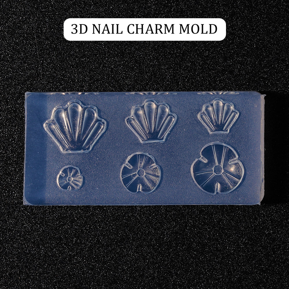 3D Nail Charm Mold 5 - Seashells