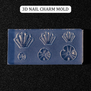 3D Nail Charm Mold 5 - Seashells
