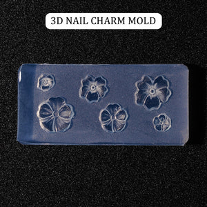 3D Nail Charm Mold 4 - Flowers by OTHER sold by DTK Nail Supply
