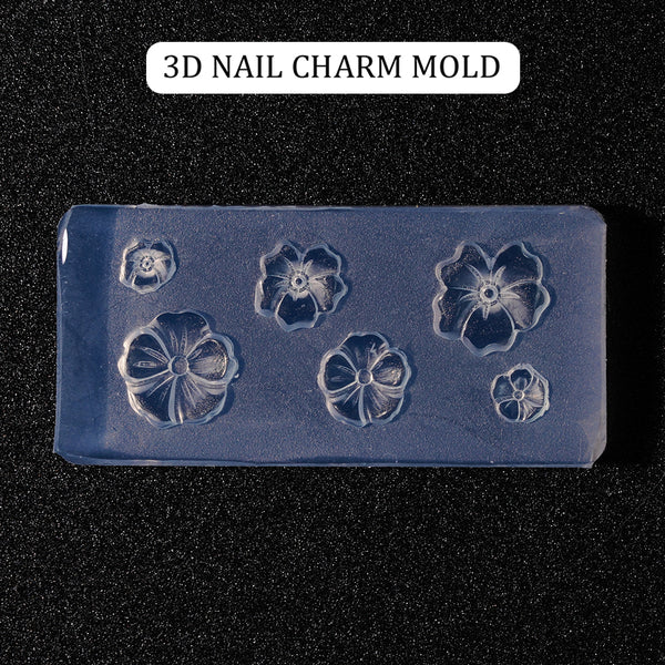 3D Nail Charm Mold 4 - Flowers by OTHER sold by DTK Nail Supply