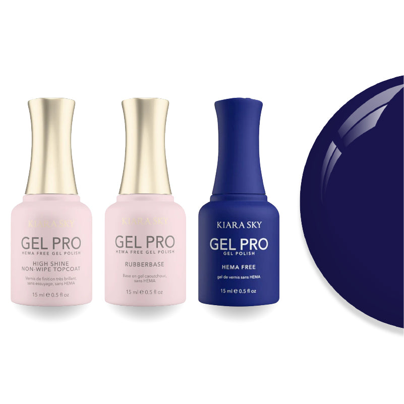 Kiara Sky Gel Pro Polish - HEMA-Free Rubber Base - High-Shine Non-Wipe Top Coat - 132 Tidal Babewebp