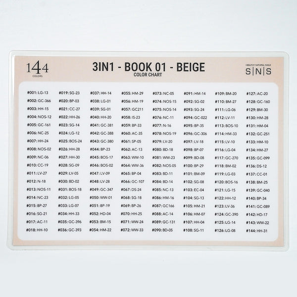 SNS Pro Gel Nail Polish Duo - Set 144 Colors - Beige Collection