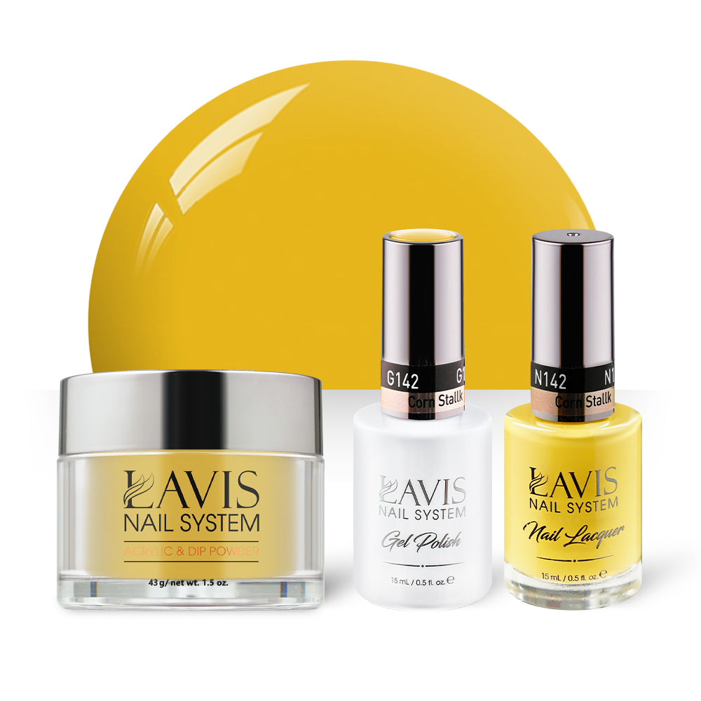 LAVIS 3 in 1 - 142 Corn Stallk - Acrylic & Dip Powder, Gel & Lacquer by LAVIS NAILS sold by DTK Nail Supply