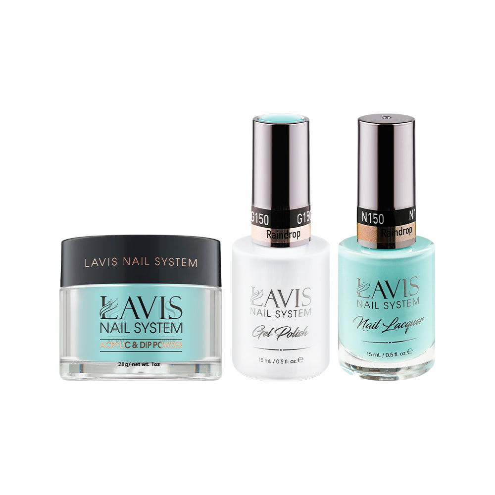 LAVIS 3 in 1 - 150 Raindrop - Acrylic & Dip Powder, Gel & Lacquer by LAVIS NAILS sold by DTK Nail Supply