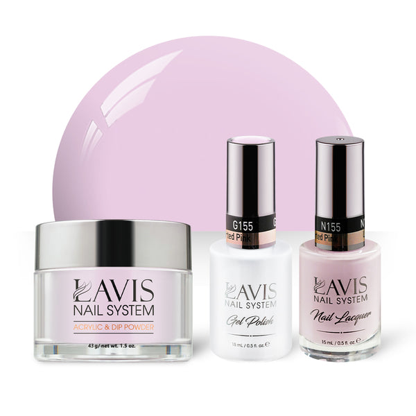 LAVIS 3 in 1 - 155 Lighthearted Pink - Acrylic & Dip Powder, Gel & Lacquer by LAVIS NAILS sold by DTK Nail Supply