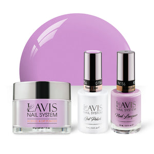 LAVIS 3 in 1 - 156 Novel Lilac - Acrylic & Dip Powder, Gel & Lacquer by LAVIS NAILS sold by DTK Nail Supply