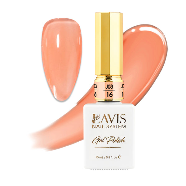 Jelly Gel Polish Colors - Lavis J03-16 - Bare With Me Collection by LAVIS NAILS sold by DTK Nail Supply