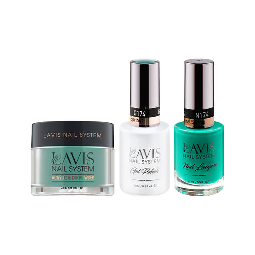 LAVIS 3 in 1 - 174 Thermal Spring - Acrylic & Dip Powder, Gel & Lacquer by LAVIS NAILS sold by DTK Nail Supply