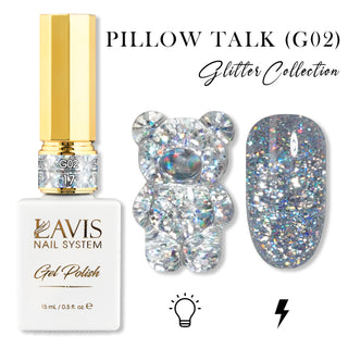  LAVIS Glitter G02 - 17 - Gel Polish 0.5 oz - Pillow Talk Collection by LAVIS NAILS sold by DTK Nail Supply
